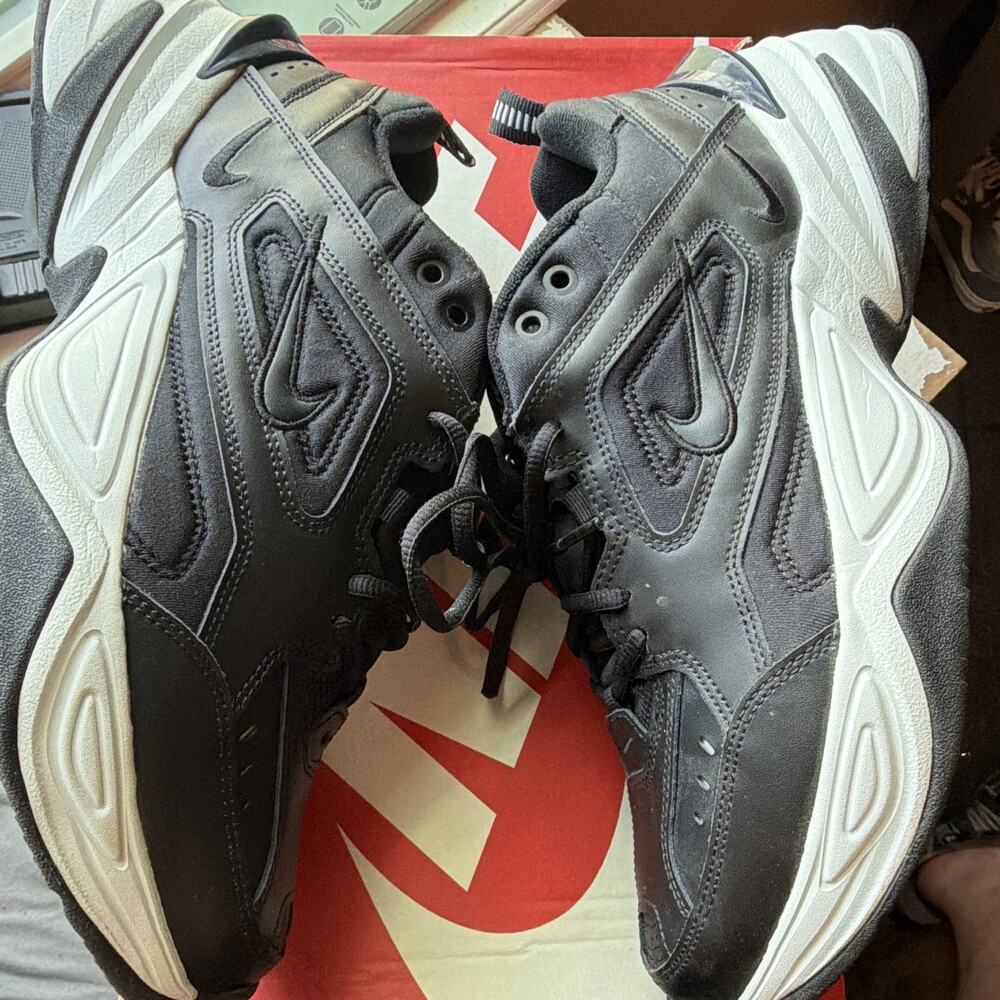 Nike M2K Tekno Men's Low Top Lace-Up Sneakers Black/Off White AV4789-002